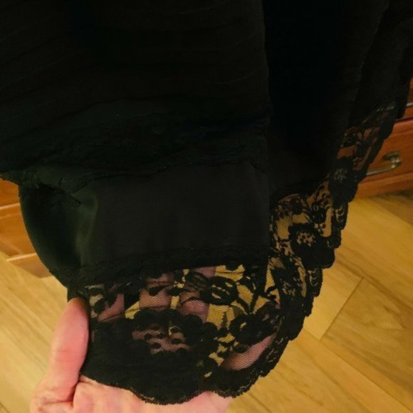 Unbranded | Little Black Dress Sleeveless with Lace Accents | Size L - Picture 9 of 12